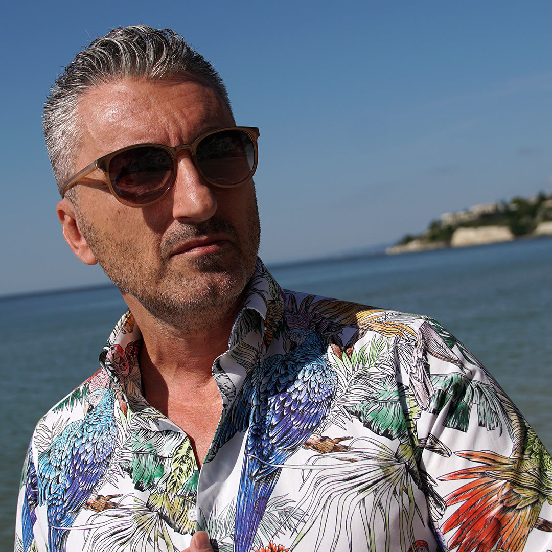 Camasa imprimeu Hawaian multicolor