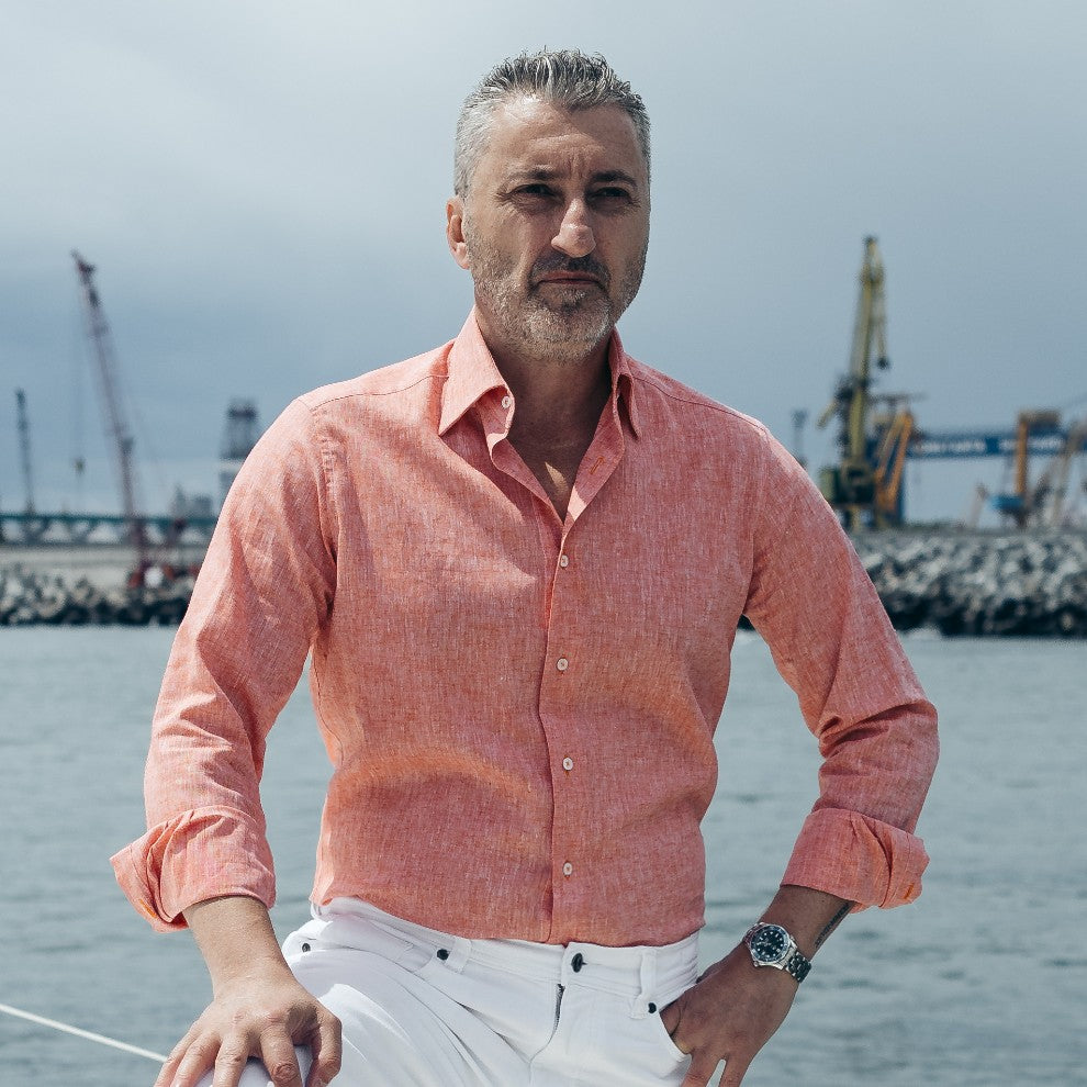 Men's casual orange shirt from IN Merer