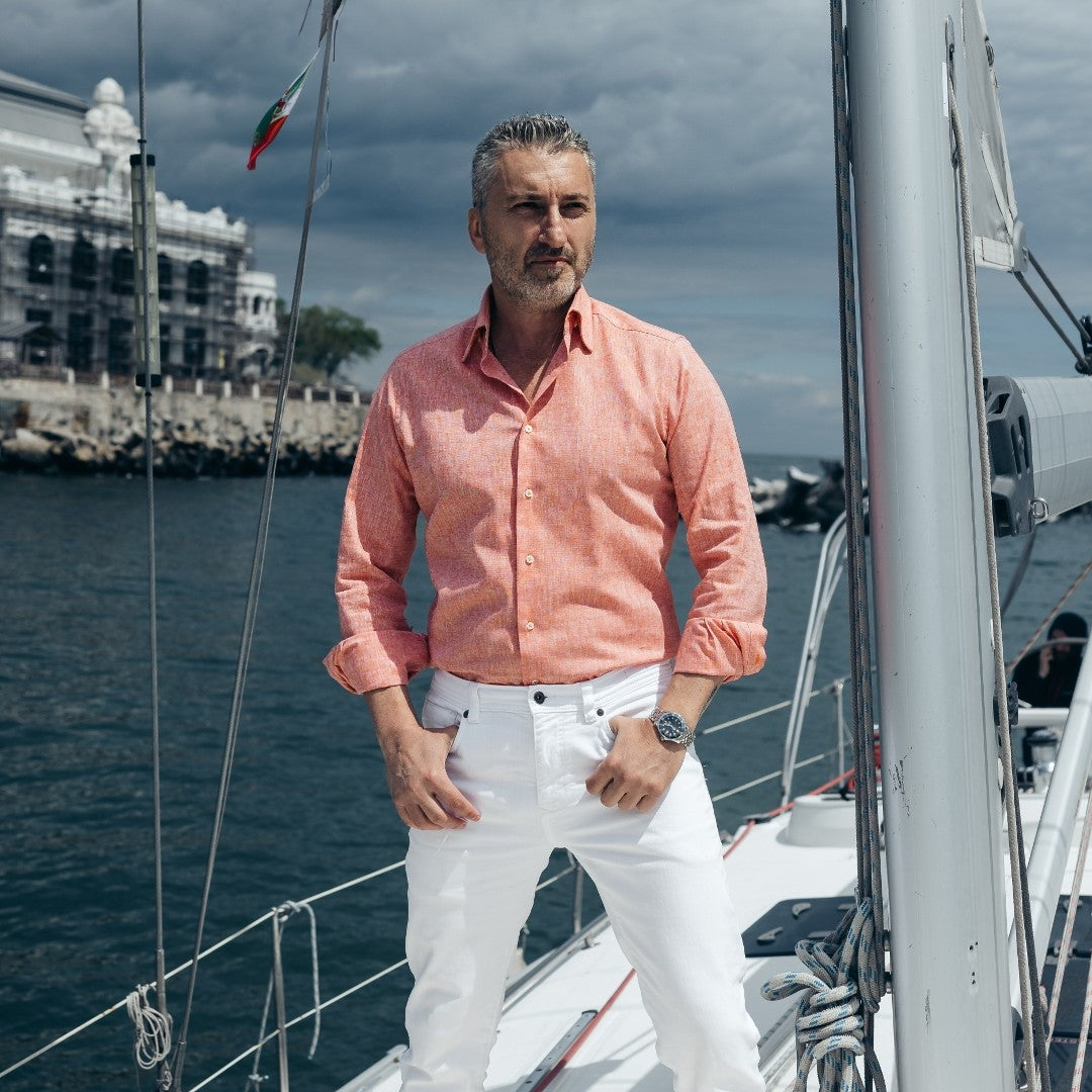 Men's casual orange shirt from IN Merer