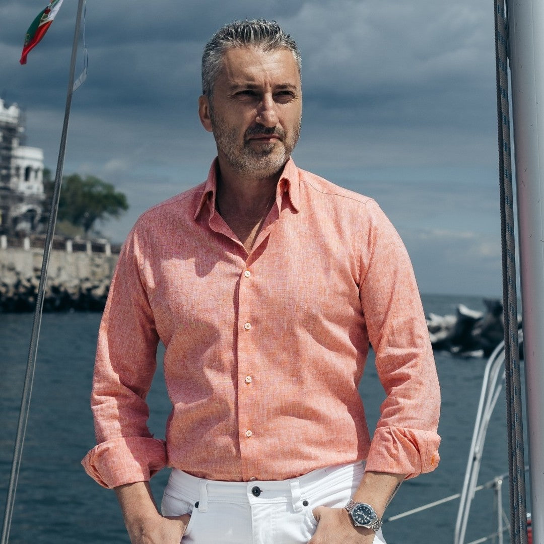 Men's casual orange shirt from IN Merer