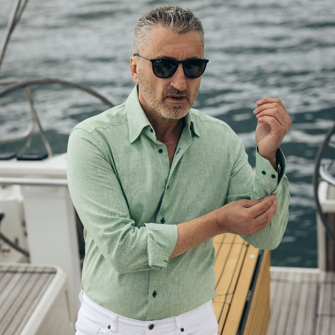 Men's casual green shirt from IN Merer