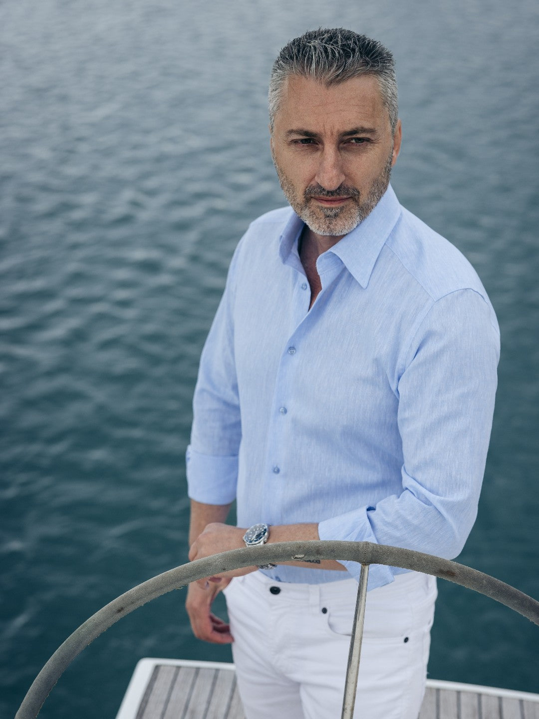 Camasa barbati bleu casual din IN Merer