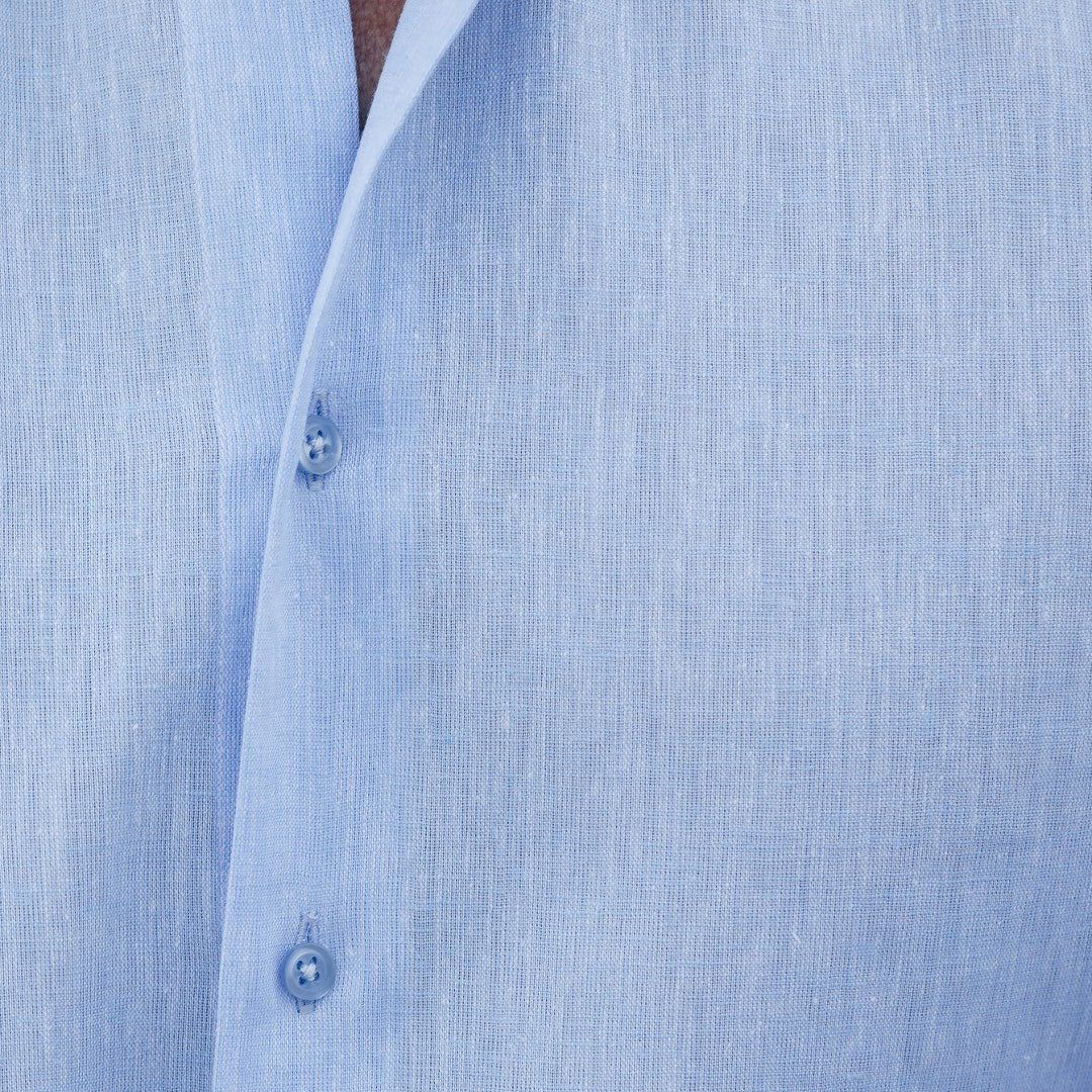 Men's casual blue shirt made of Merer IN
