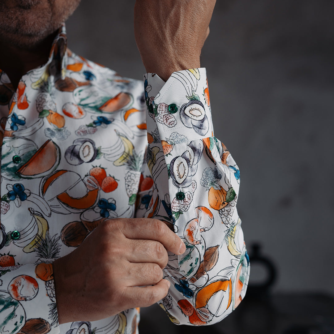 Camasa barbati casual imprimata hawaiana multicolora Merer