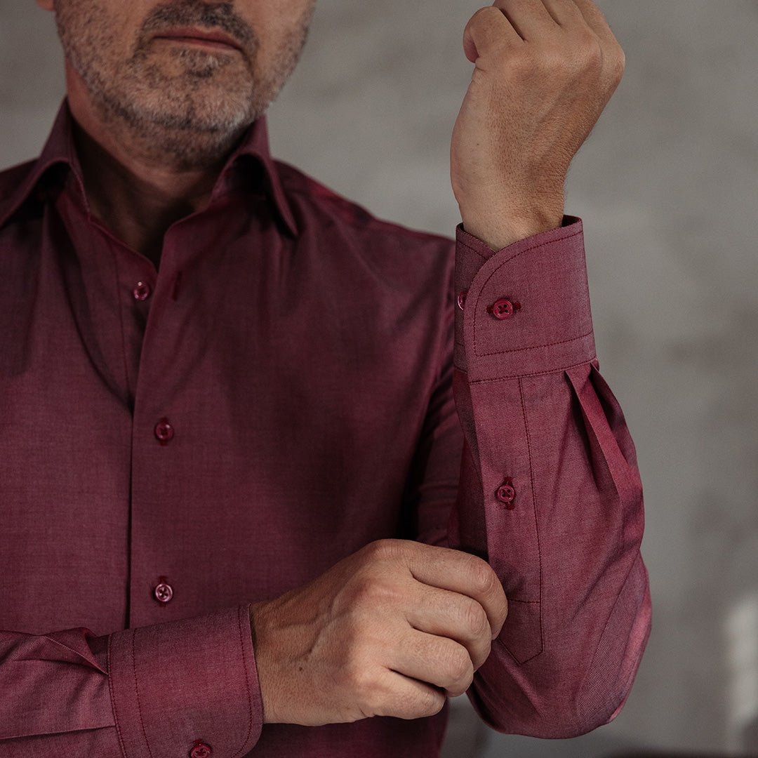 Textured red-grenade shirt