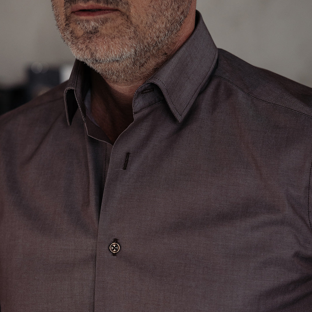 Textured brown shirt