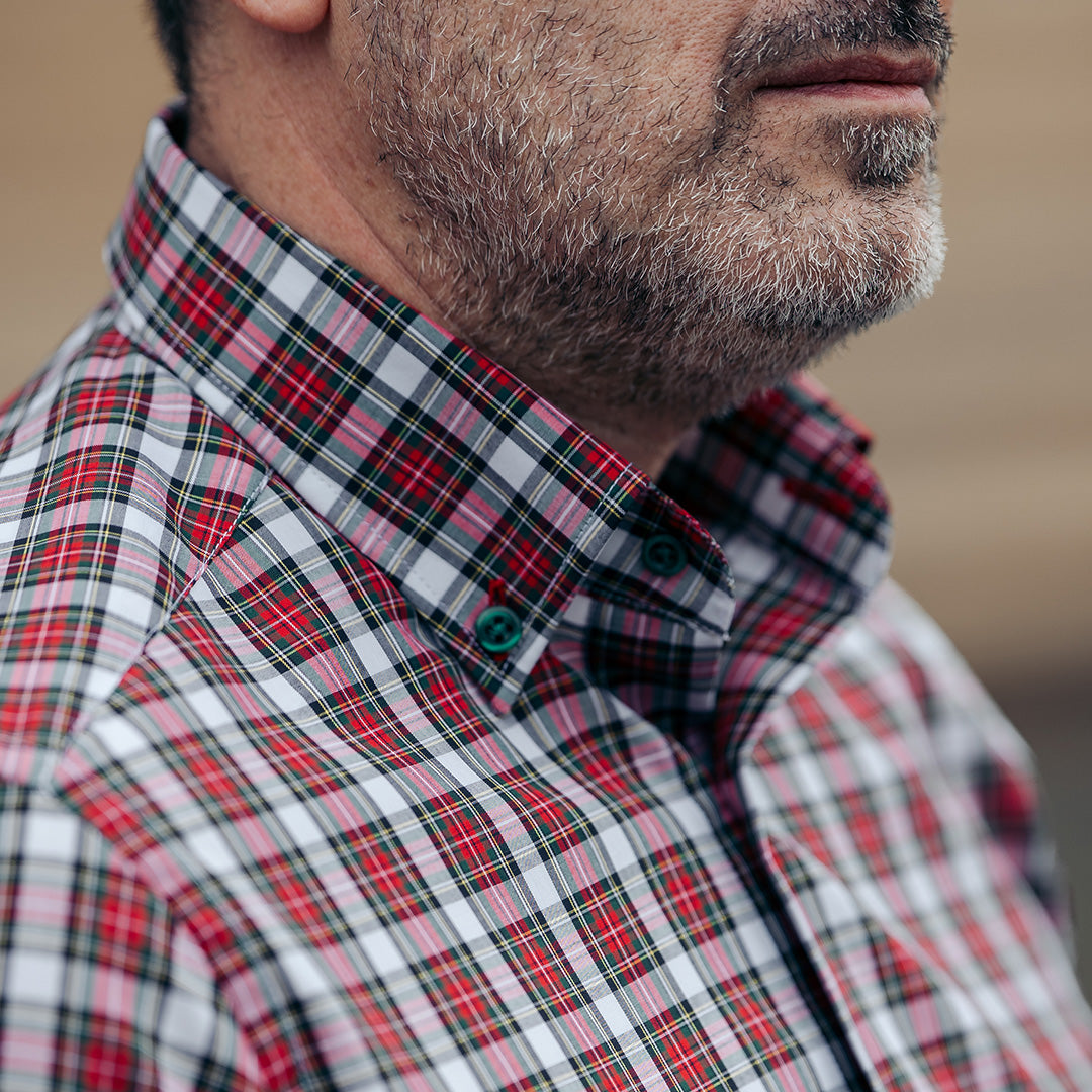 Camasa barbati in carouri multicolore casual Merer