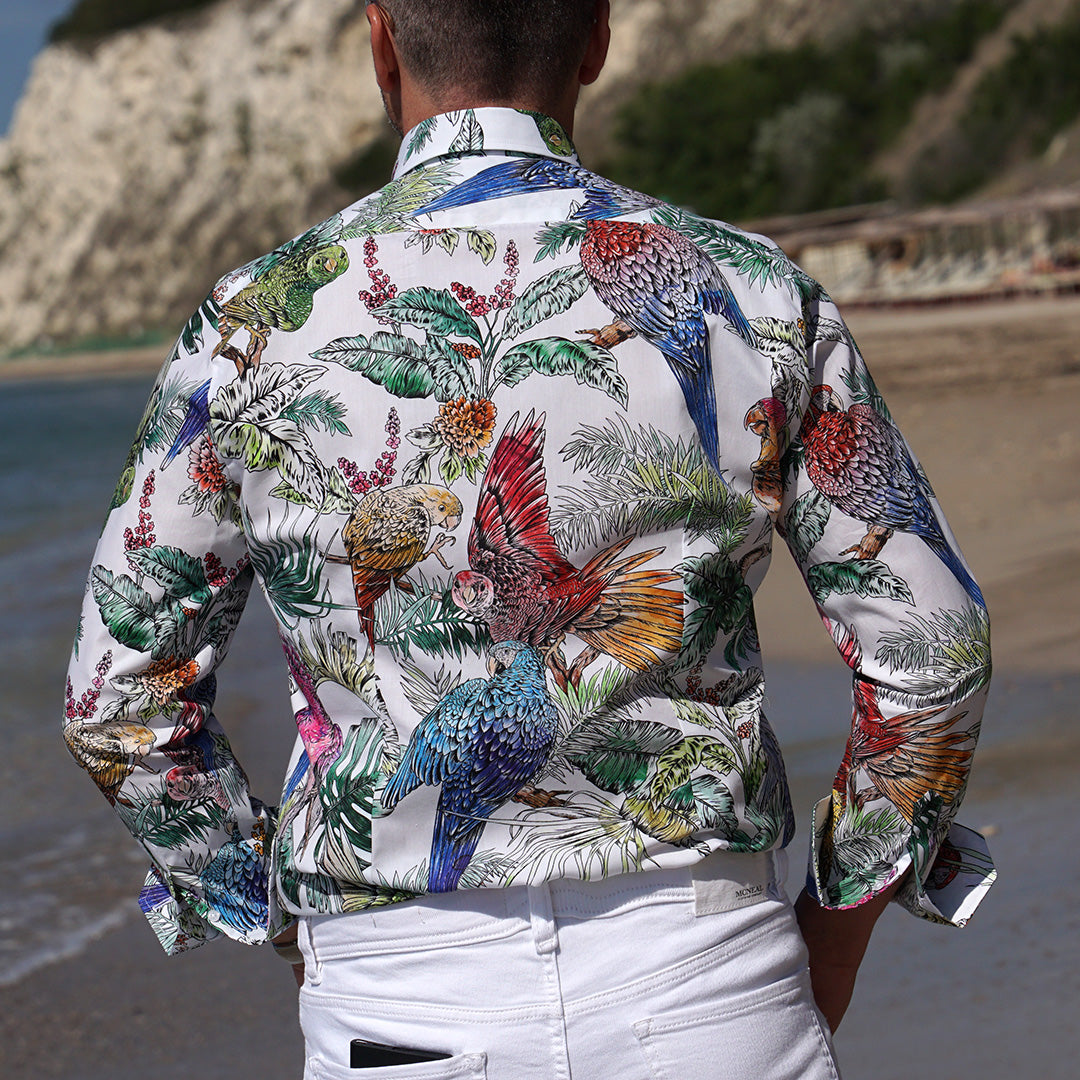 Camasa imprimeu Hawaian multicolor