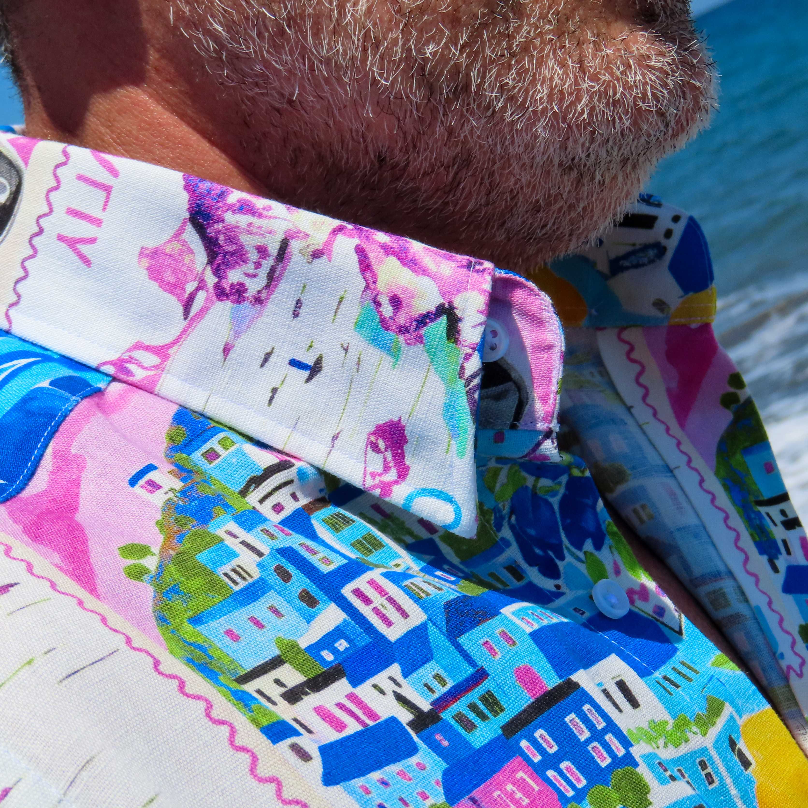 Cămașă bărbați casual Capri Azzurro