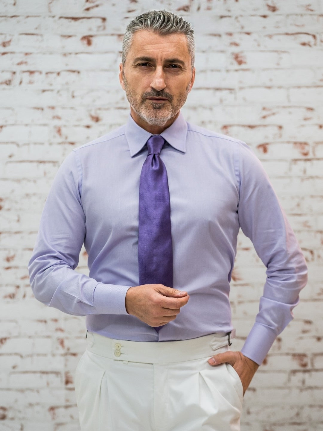 Camasa barbati business mov-lila Oxford Merer