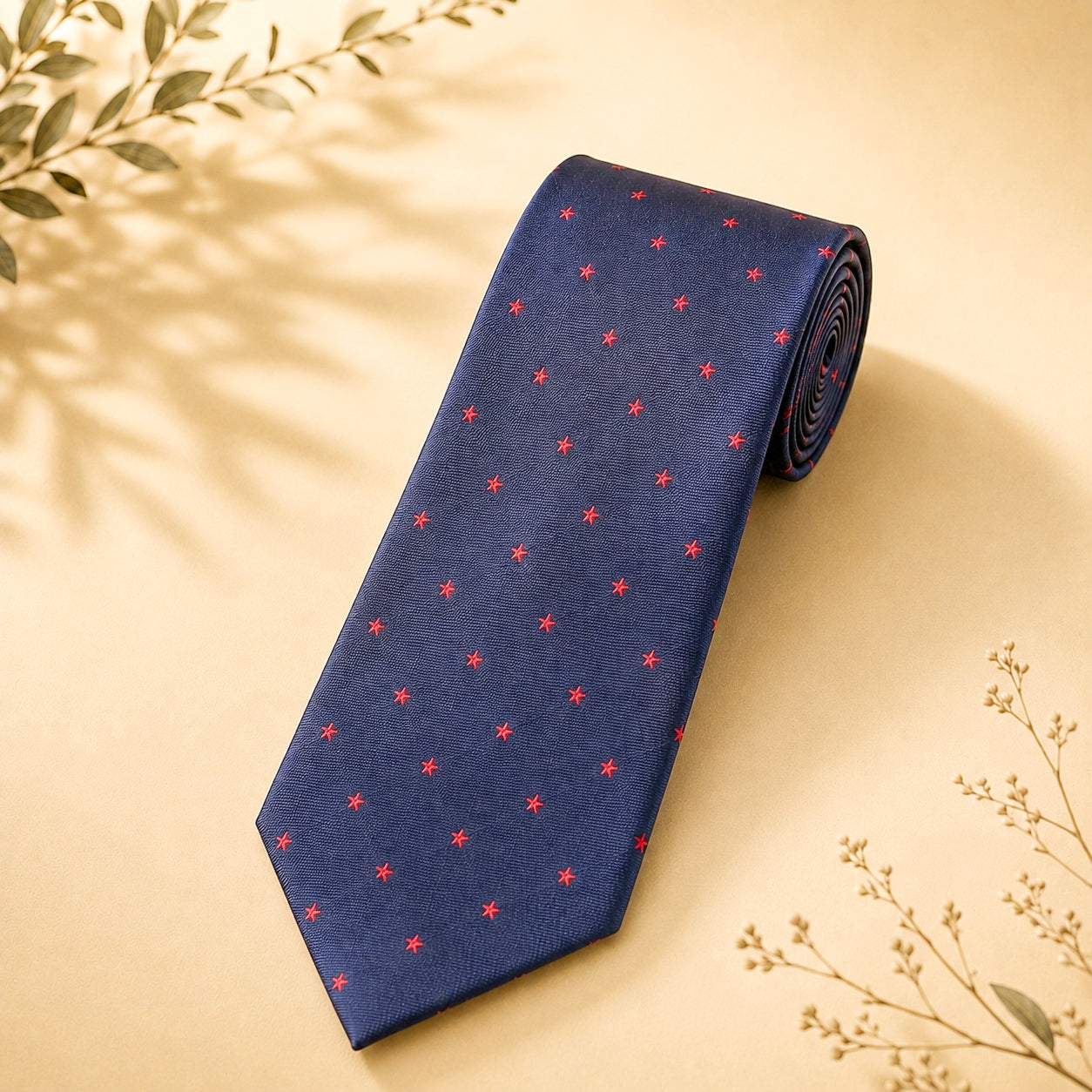 Black bow tie with fine polka dots