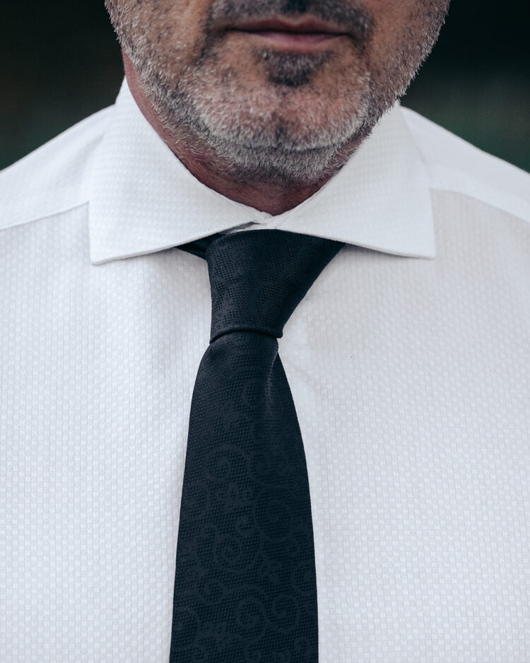 Men's casual shirt, fine red-gray pattern, Merer