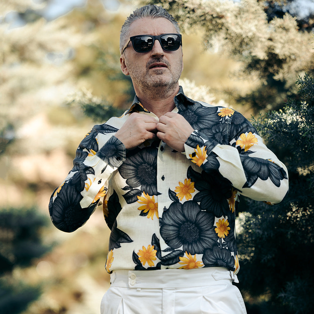 Camasa barbati casual imprimata din IN cu model floral Merer