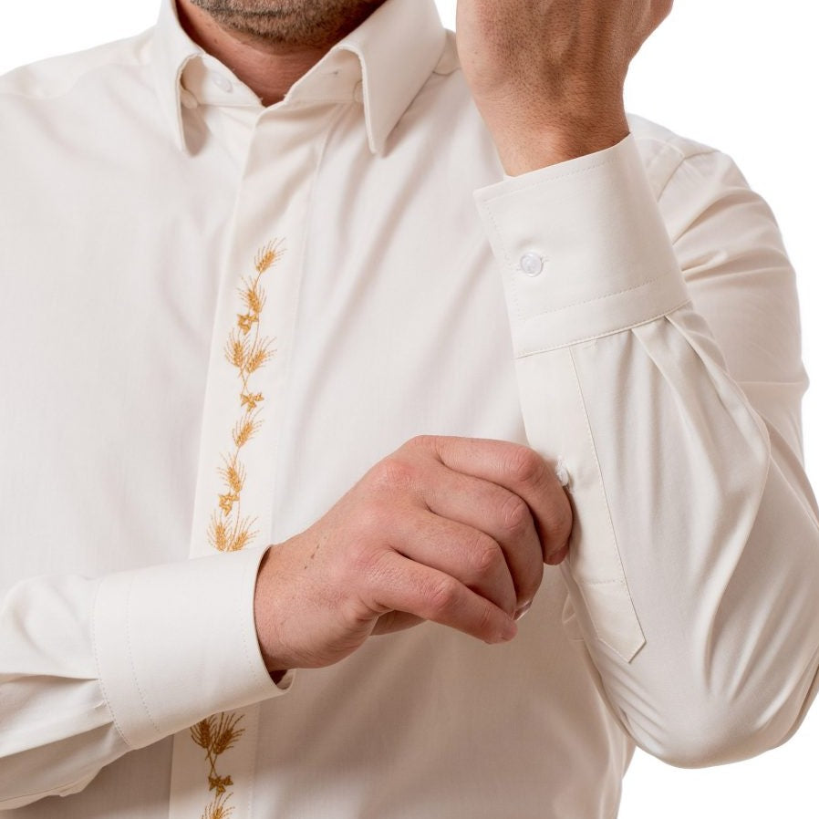 Camasa traditionala brodata spic de grau