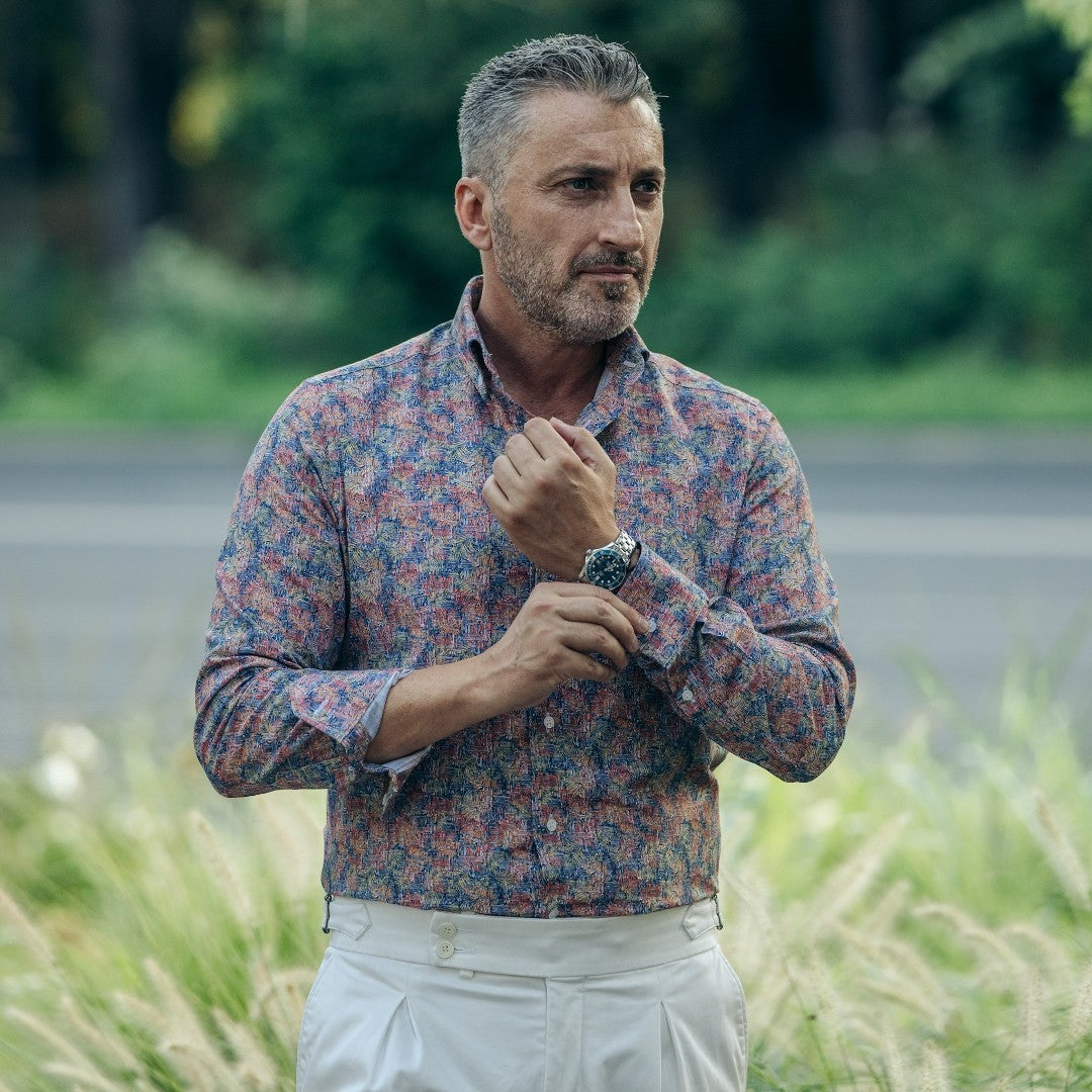 Camasa din IN cu model multicolor