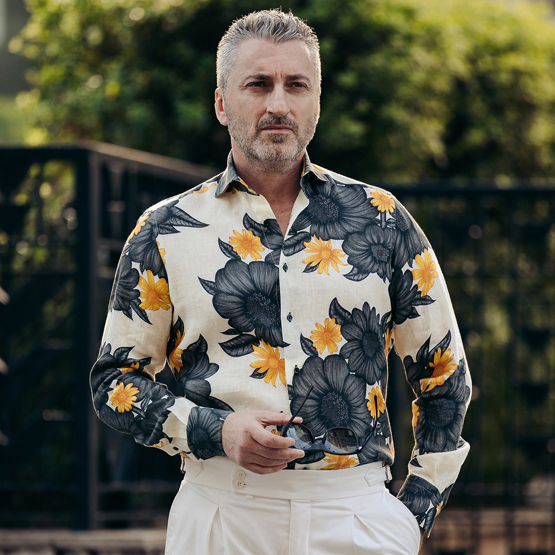 Camasa barbati casual imprimata din IN cu model floral Merer