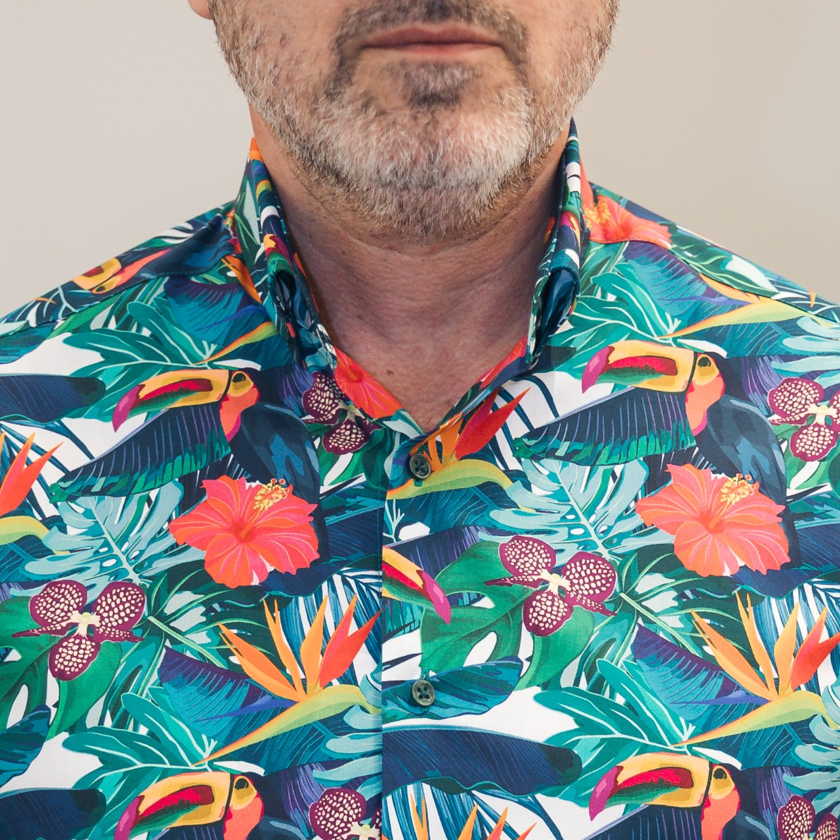 Camasa barbati casual imprimata model exotic Merer