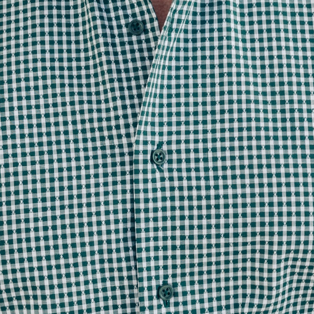 Camasa barbati casual in carouri verzi Merer