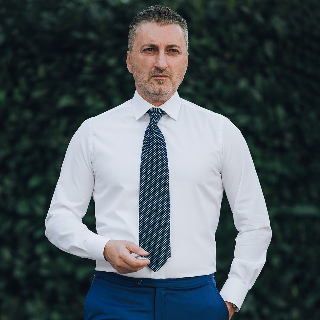 Camasa barbati alba Twill non iron Merer