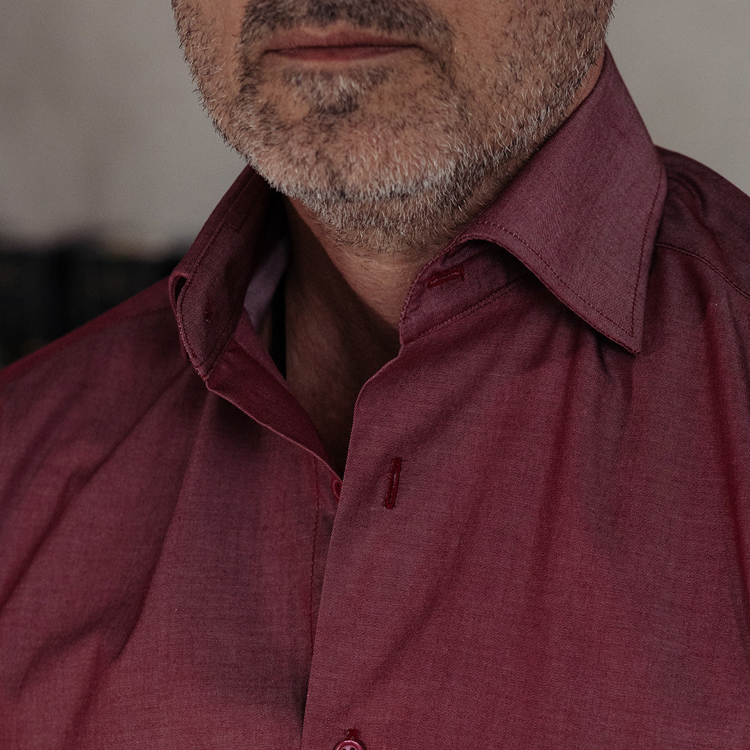 Textured red-grenade shirt