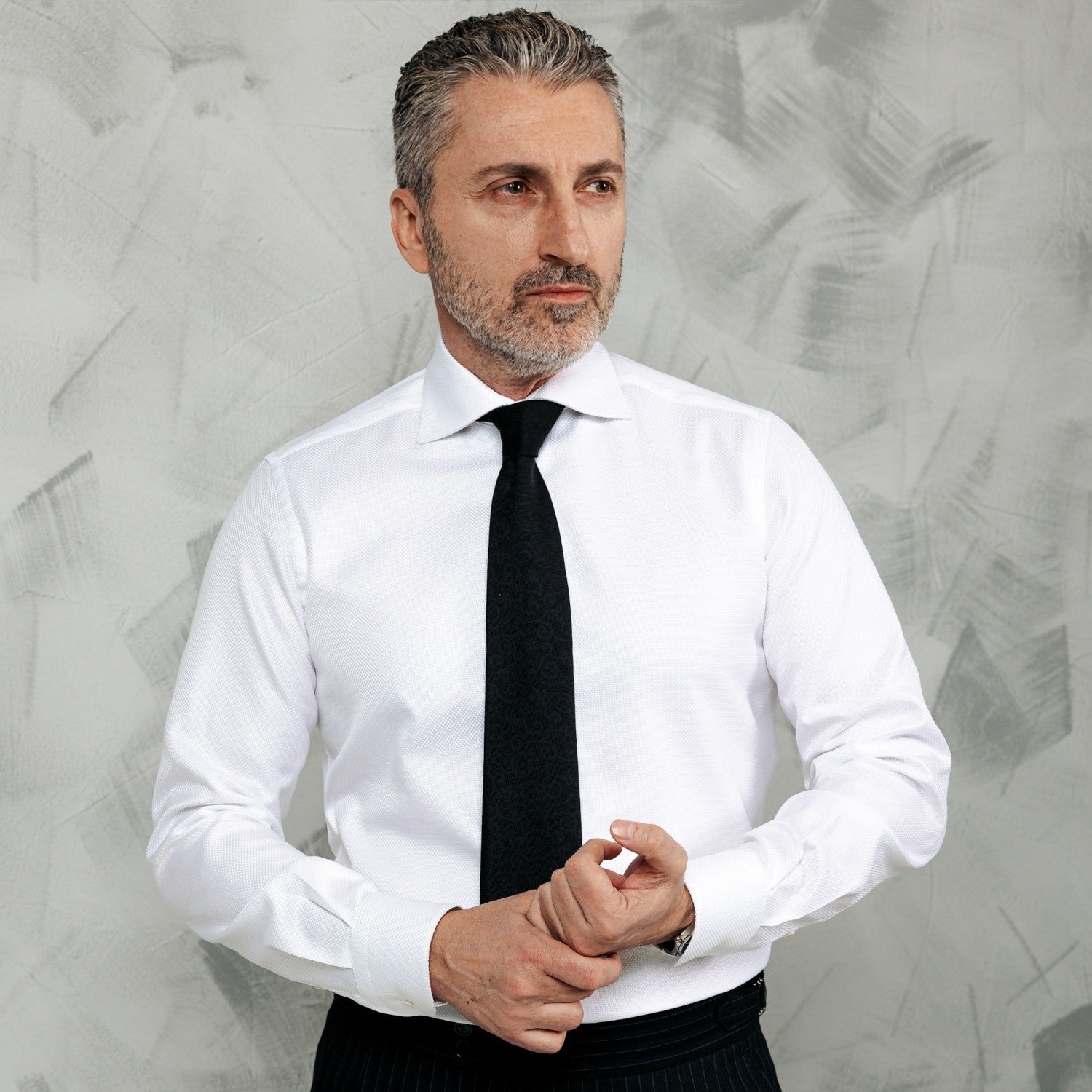 Cămașă barbati alb optic din bumbac Oxford Royal – Merer Sarti Manerotti