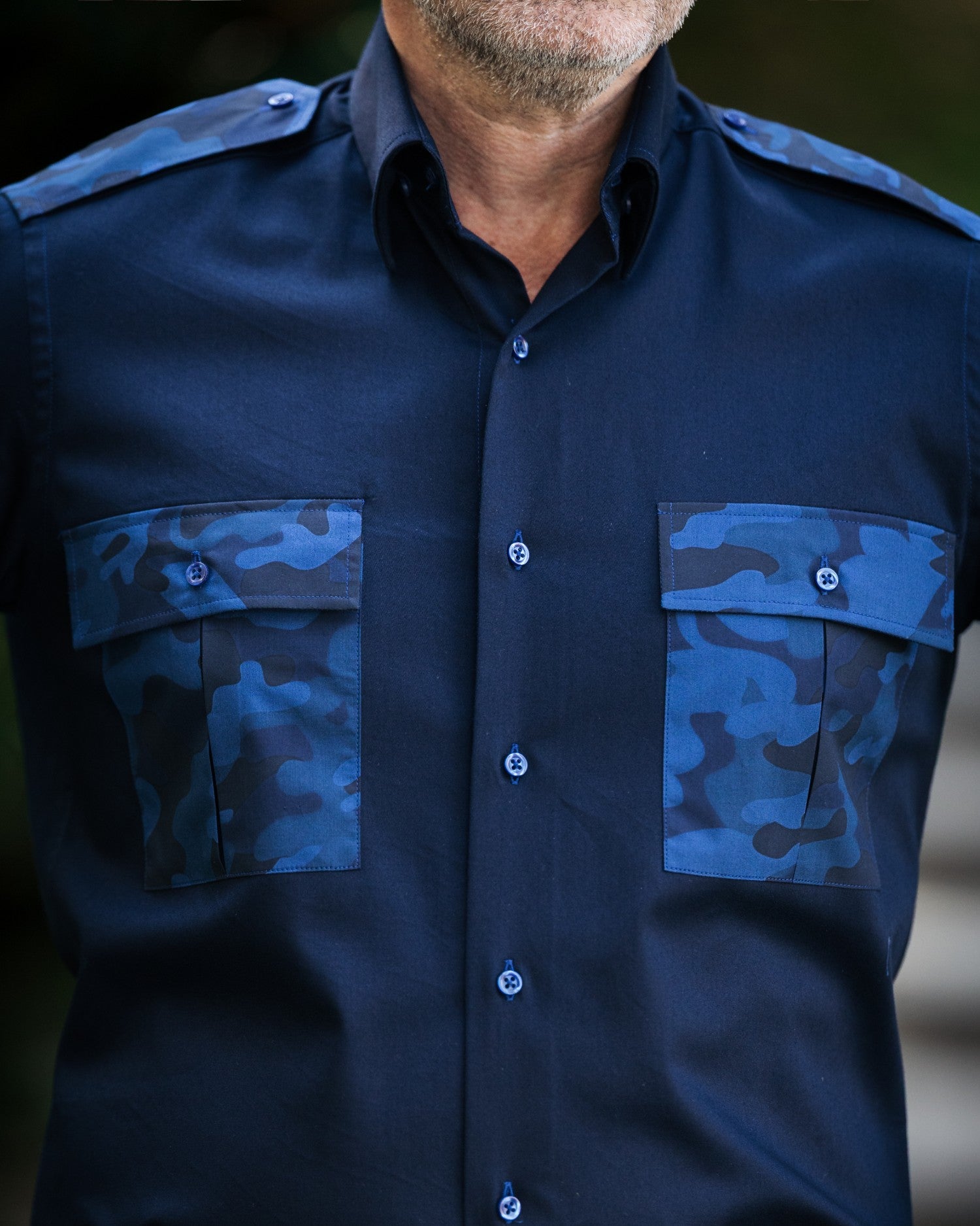 Camasa barbati casual Comando bleumarin Merer