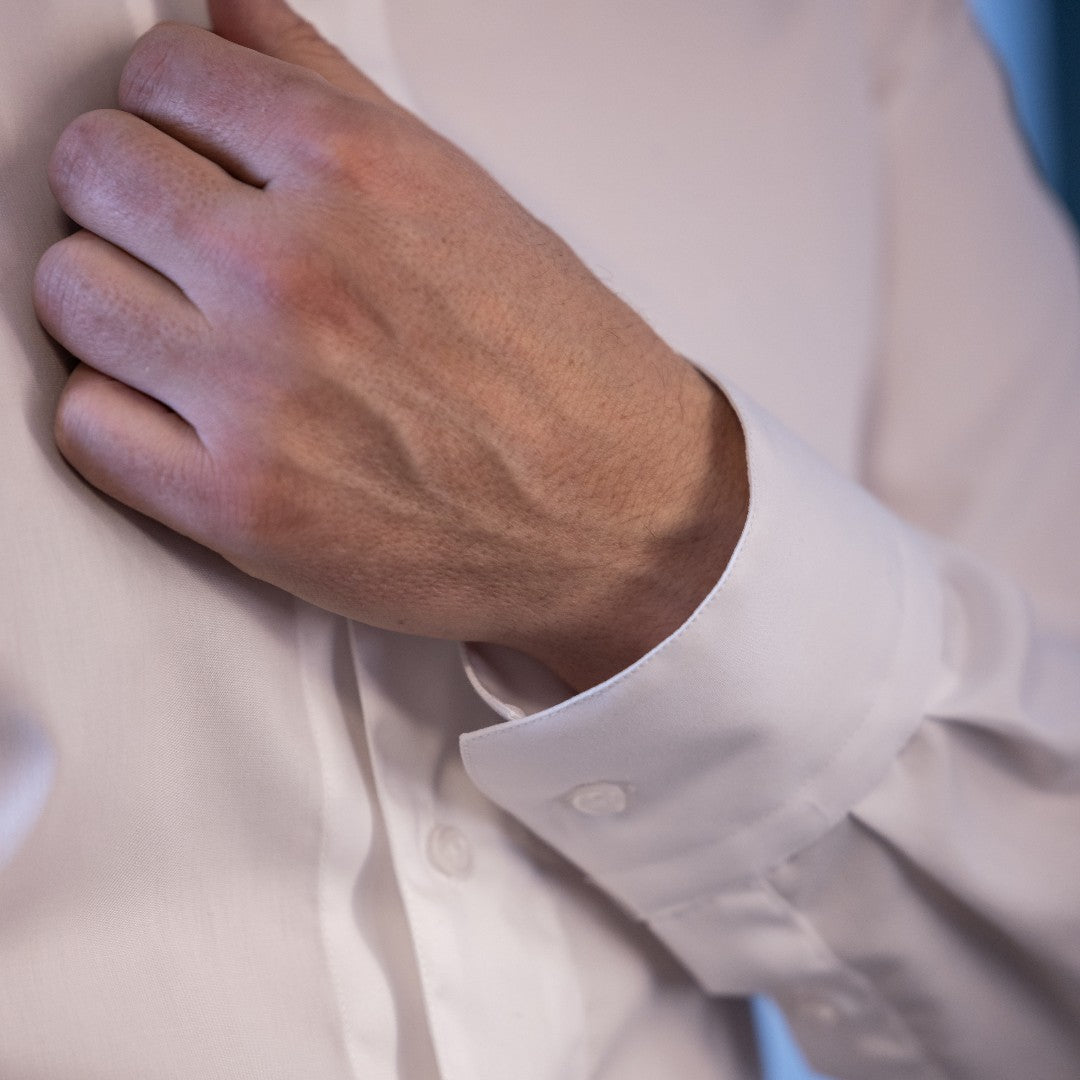 Camasa barbati alba cu guler tunica Merer