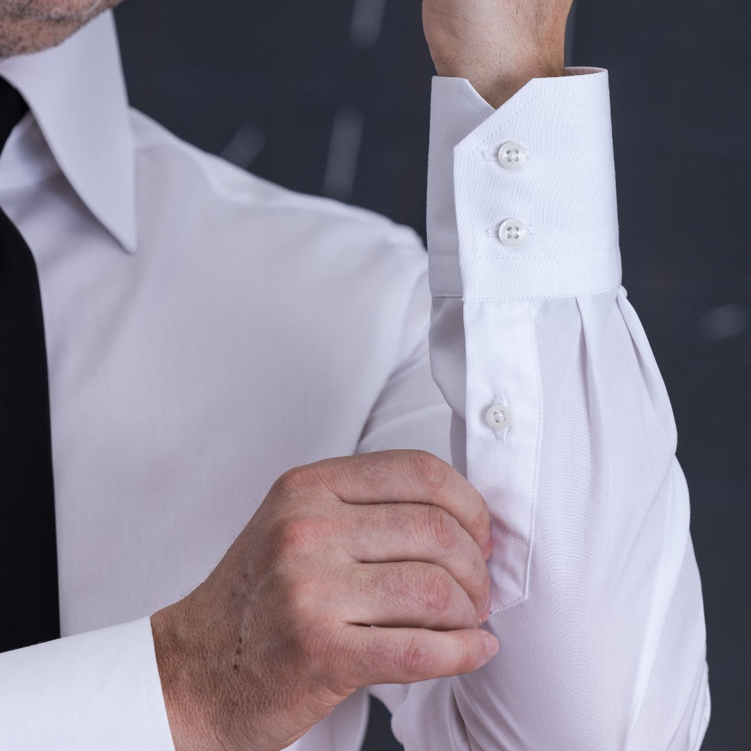 Camasa barbati alba cu guler foarte inalt Merer