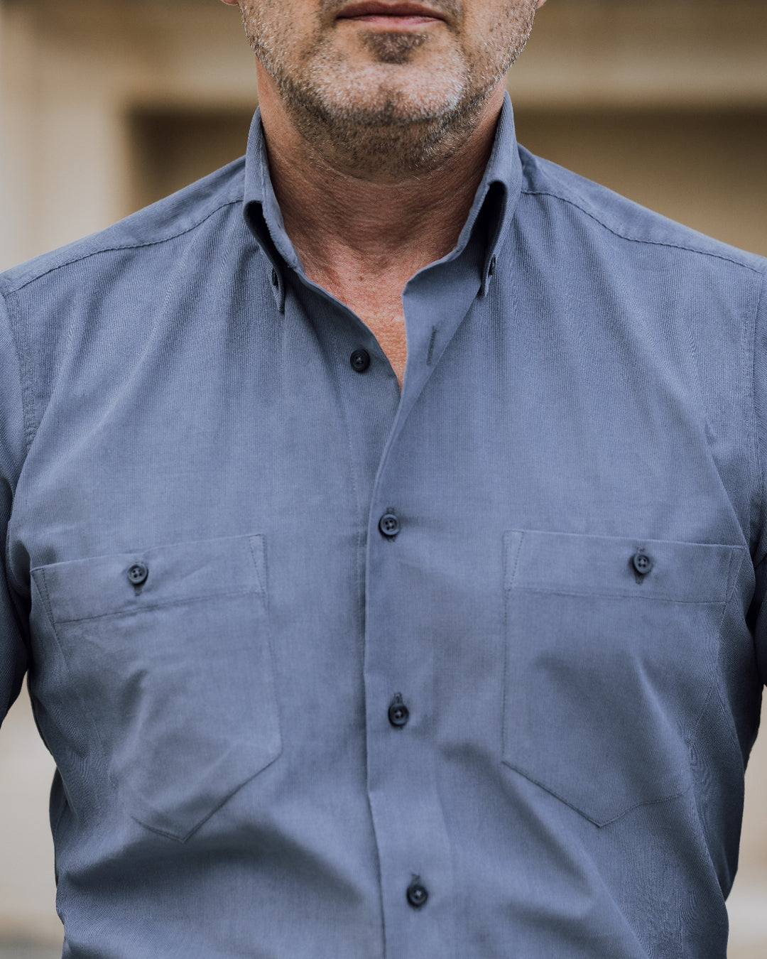 Camasa barbati casual reiat fin gri Merer