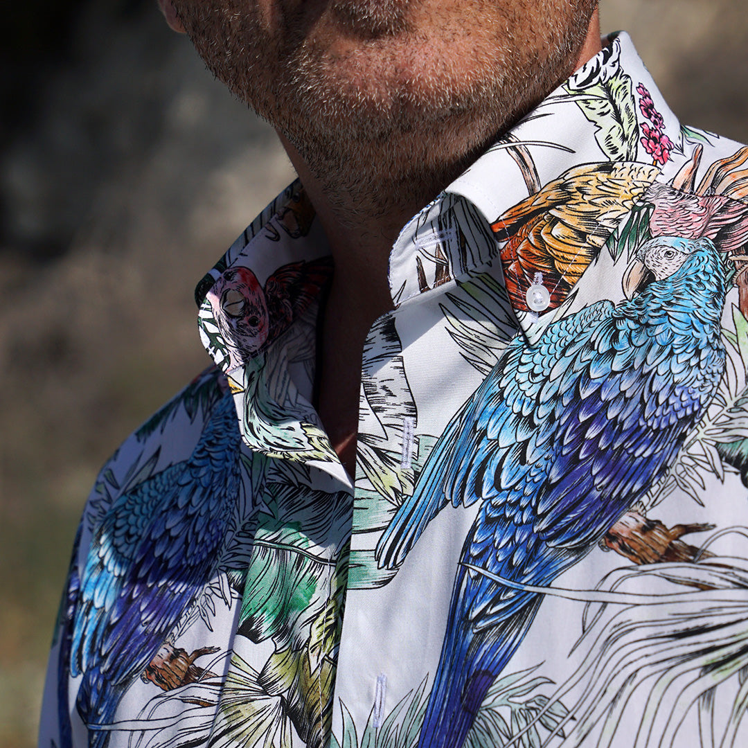 Camasa imprimeu Hawaian multicolor