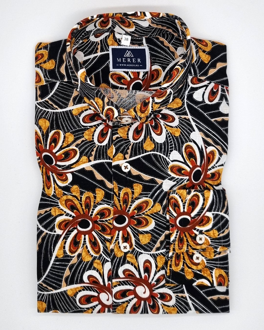 Men's casual viscose shirt with floral print Merer