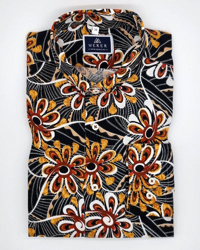 Men's casual viscose shirt with floral print Merer