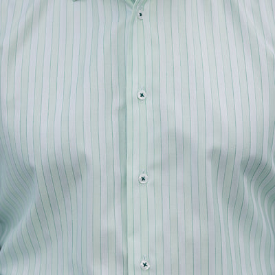 Men's business shirt in pastel green stripes Merer