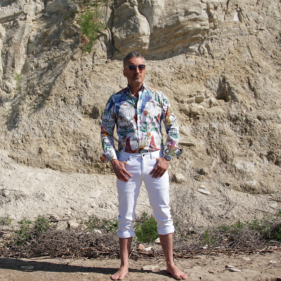 Camasa imprimeu Hawaian multicolor