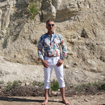 Camasa imprimeu Hawaian multicolor