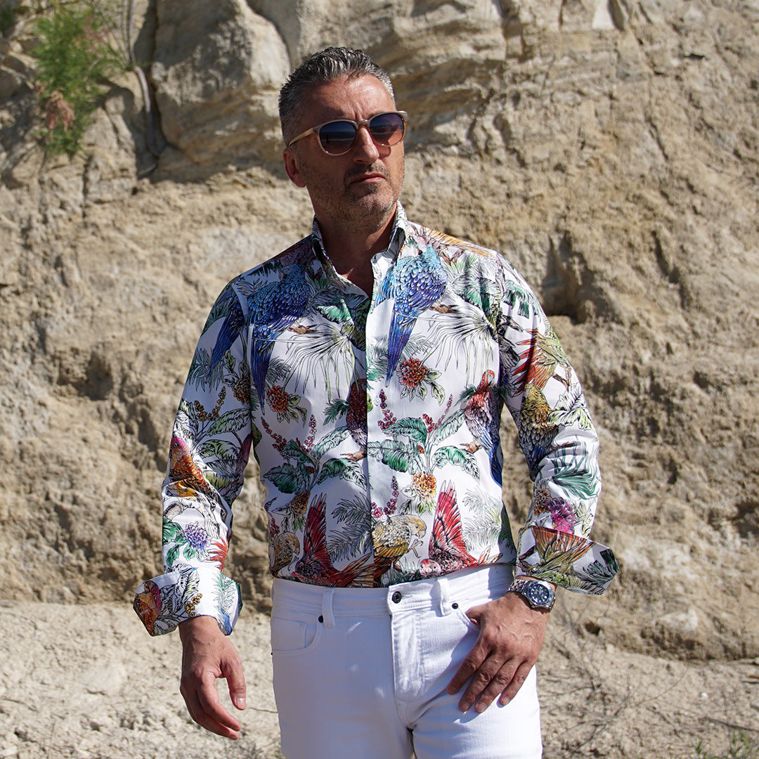 Camasa imprimeu Hawaian multicolor