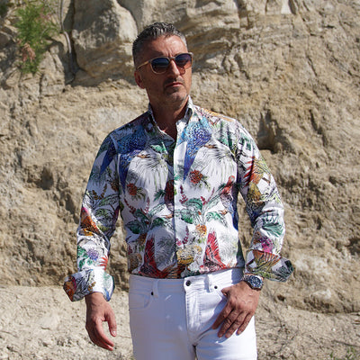 Camasa imprimeu Hawaian multicolor