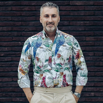 Camasa imprimeu Hawaian multicolor