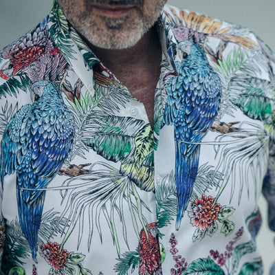 Camasa imprimeu Hawaian multicolor