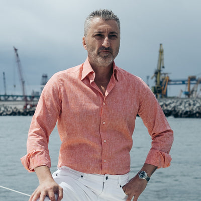 Men's casual orange shirt from IN Merer 