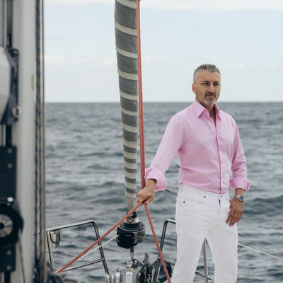 Men's casual pink shirt from IN Merer 