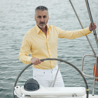 Camasa din in galben