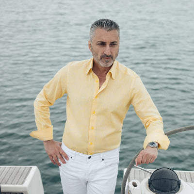 Camasa din in galben