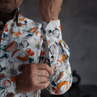 Camasa barbati casual imprimata hawaiana multicolora Merer