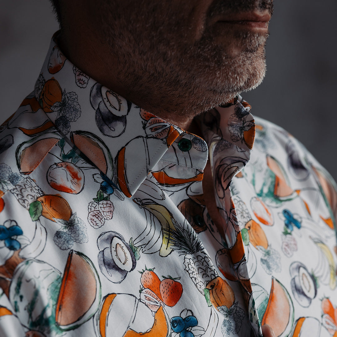 Camasa barbati casual imprimata hawaiana multicolora Merer