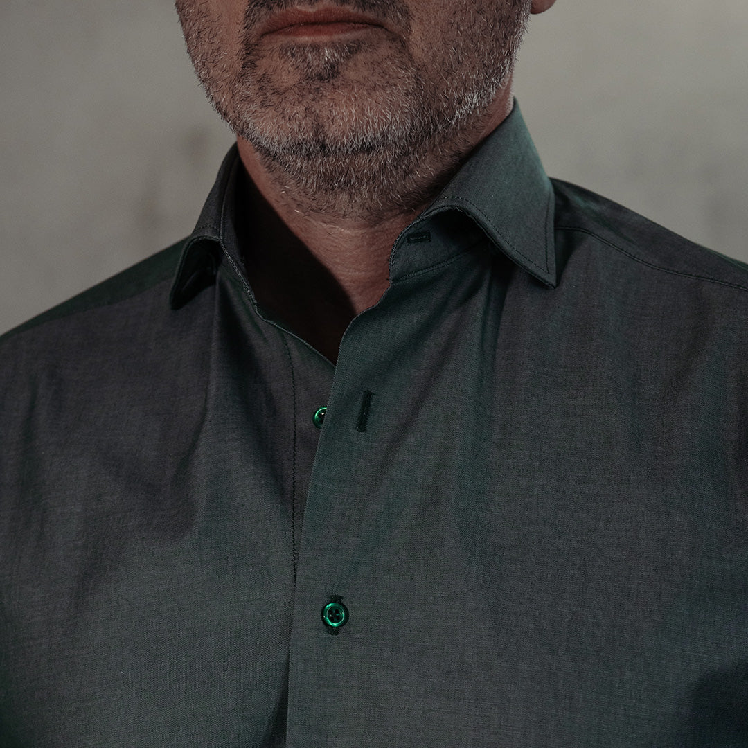 Textured khaki-green shirt