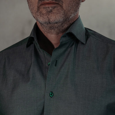 Textured khaki-green shirt