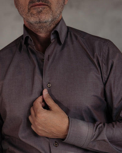 Textured brown shirt