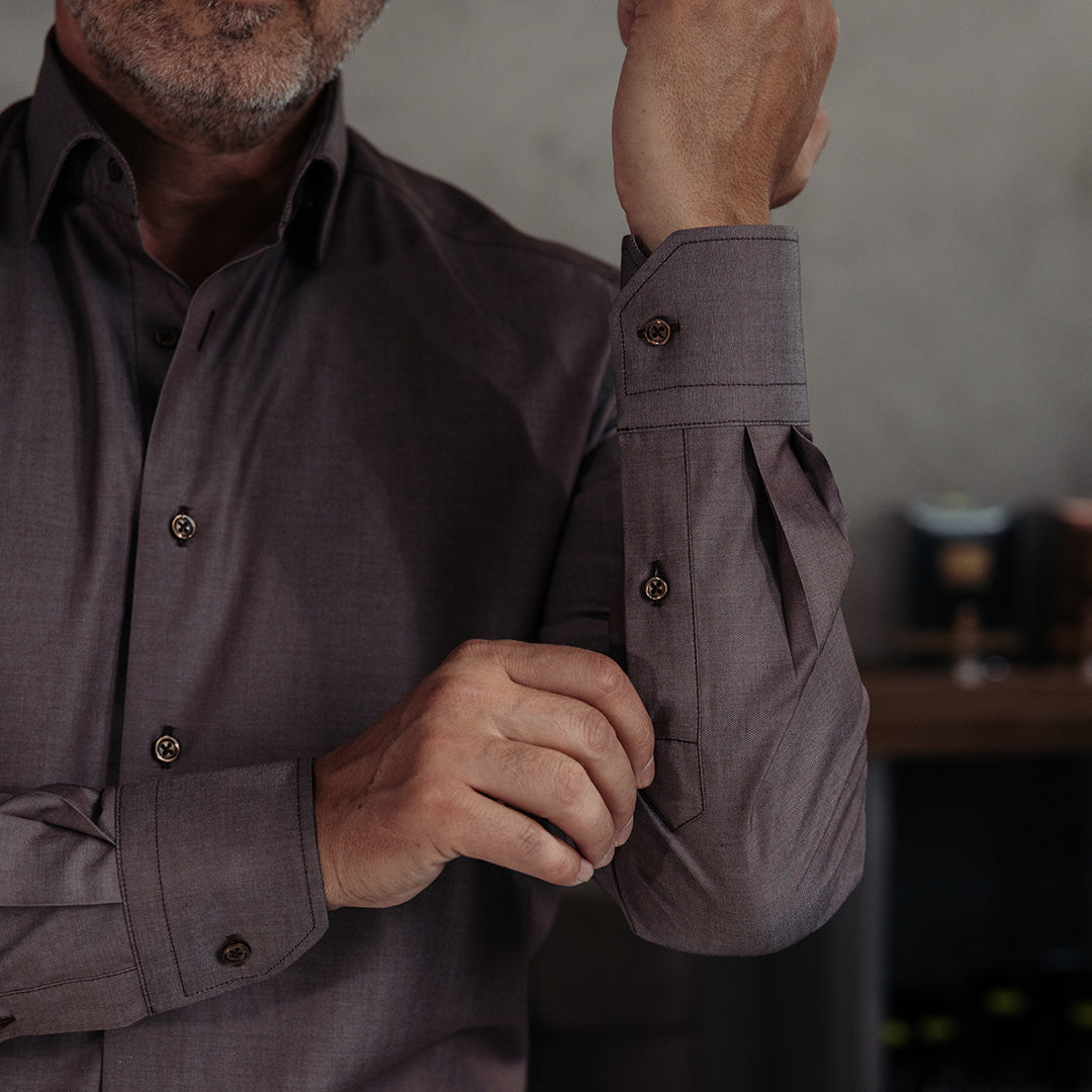 Textured brown shirt