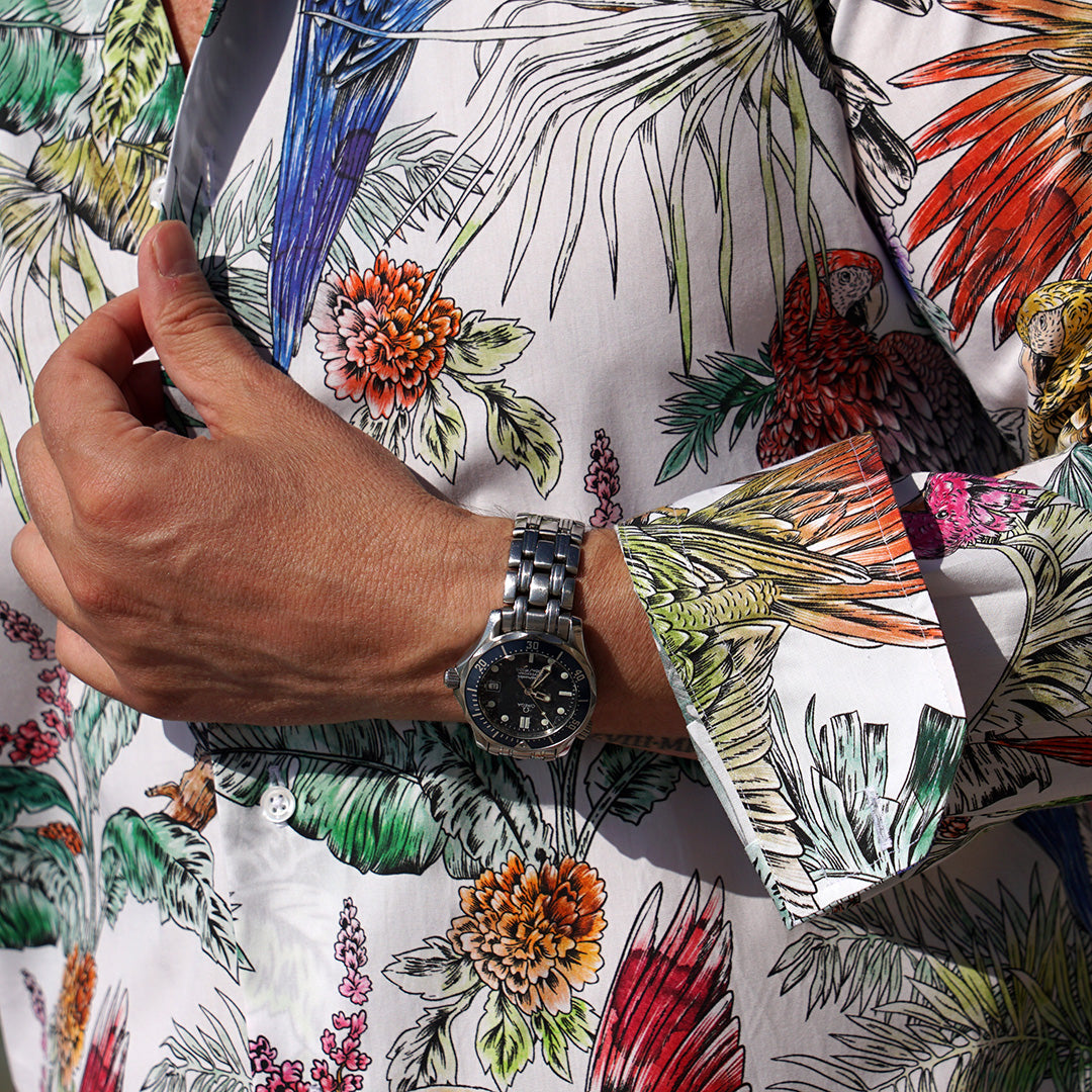 Camasa imprimeu Hawaian multicolor